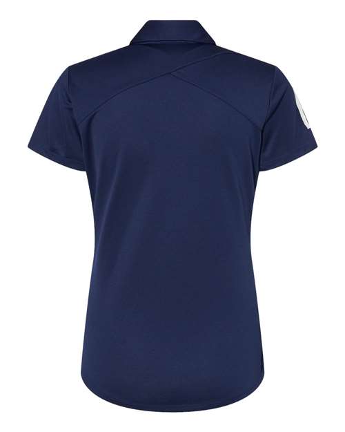 Women's Floating 3-Stripes Polo - Pre-Designed - Team Navy Blue/ White back